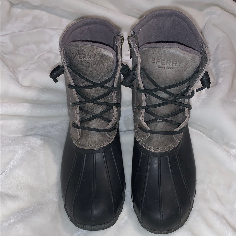 Sperry Black and Gray Waterproof Boots